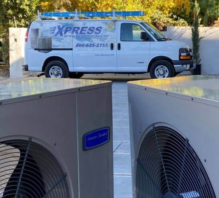 AC units in parking lot ready for install