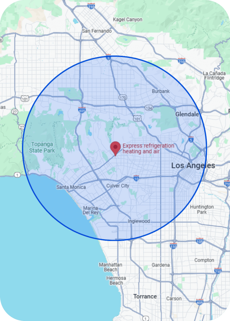 Service area of Los Angeles